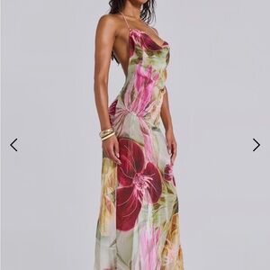 Jaded London dahlia Backless Floral Dress